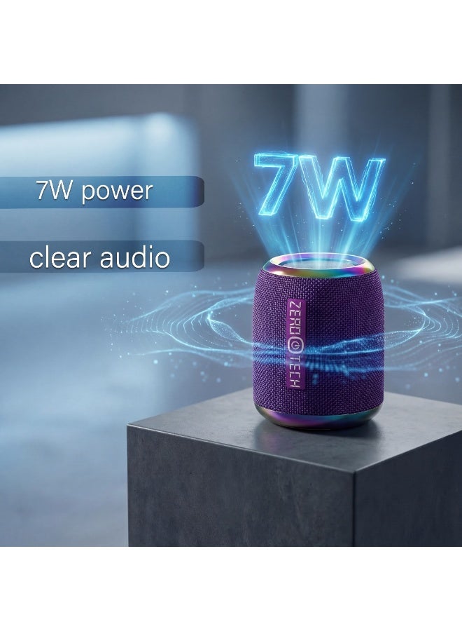 ZEROTECH Zero Tech Portable Bluetooth Speaker,  RGB Ambient Light with 6 Modes, IPX5 Waterproof, TWS Stereo, Multiple Input Modes, Built-in Microphone - Image 5