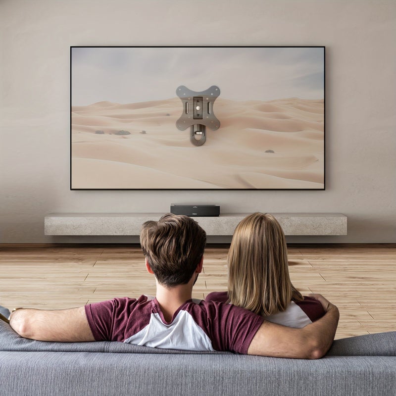 Wall Mounted TV Bracket Black Cold Rolled Steel Adjustable 15 Degree Tilt 180 Degree Rotation for 14 to 27 Inch LED LCD Flat Screen TVs and Computer Monitors Maximum Hole Distance 100x100mm Weight Capacity 2kg - Image 3