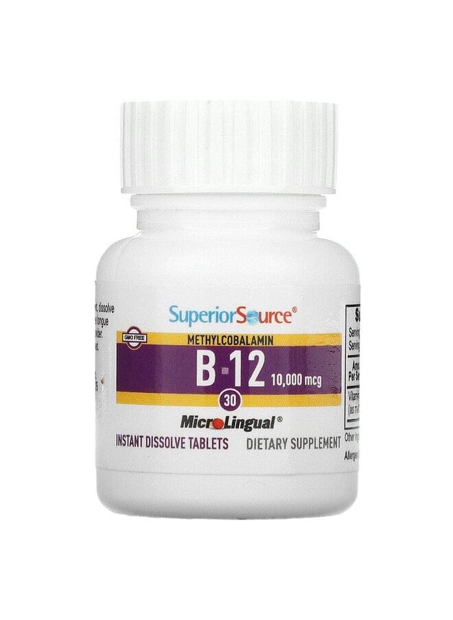 Superior Source Methylcobalamin B-12, 10,000 mcg, 30 MicroLingual Instant Dissolve Tablets  - Image 3