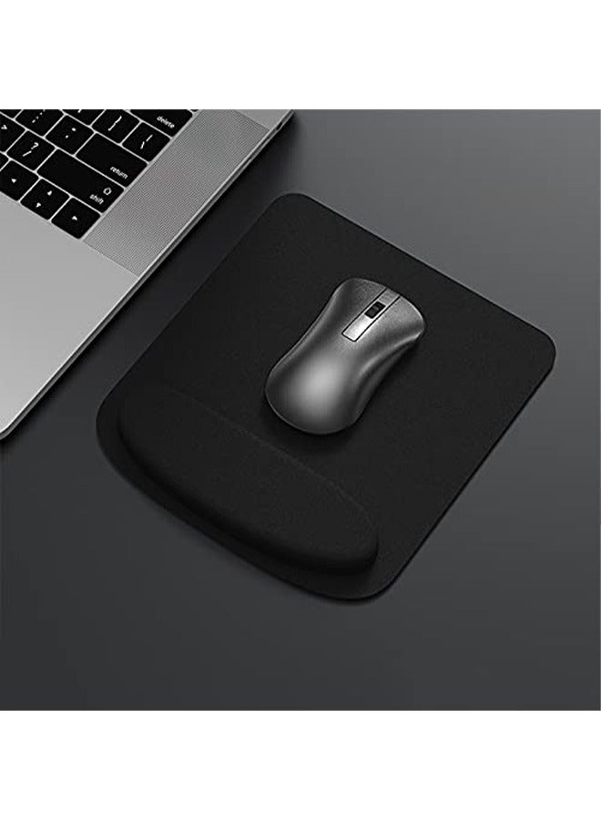 Office Mousepad with Gel Wrist Support - Ergonomic Gaming Desktop Mouse Pad Wrist Rest - Design Gamepad Mat Rubber Base for Laptop Computer -Silicone Non-Slip Special-Textured Surface (Black)  - Image 5
