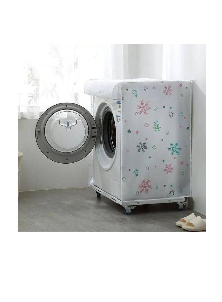 Automatic Washer Cover Water-resistant Strong Fabric Protects Machine from Dust Moisture Random Style - Image 1