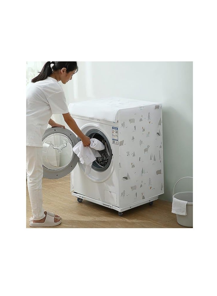 Automatic Washer Cover Water-resistant Strong Fabric Protects Machine from Dust Moisture Random Style - Image 3