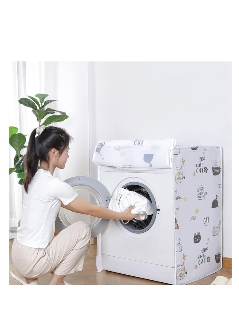 Automatic Washer Cover Water-resistant Strong Fabric Protects Machine from Dust Moisture Random Style - Image 4