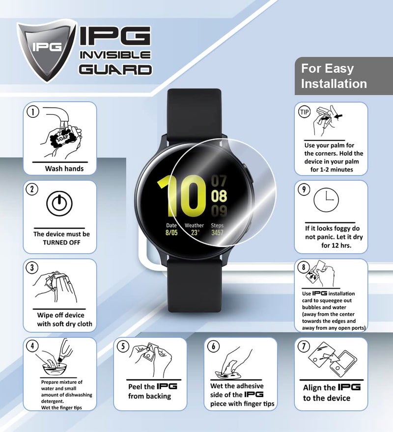 IPG لساعات تيسو للرجال PRX 316L (T1374101104100 - T1374101105100 - T1374101103100) واقي شاشة هيدروجيل (4 وحدات) فيلم شفاف عالي الدقة غير مرئي مضاد للخدوش - ناعم/شافي ذاتي/فقاعات لسلسلة PRX - Image 4