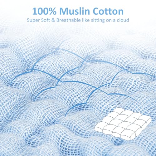Zibuyu® 5Pcs Baby Washcloths Square Face Towels Ultra Soft Cotton Mesh Baby Towels Saliva Wipes Face Washing Cloth Adult Face Towel for Senstive Skin, 12x12 inches - Image 5