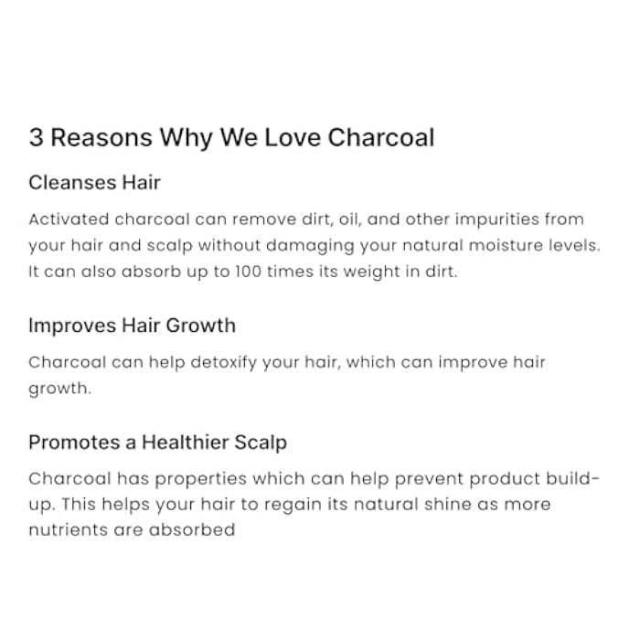 Plantmade Shampoo Bar, Detox and Deep Cleansing, Renew & Boost Hair Growth, Plant Based Natural Ingredients, (Charcoal Rain, 2.9 oz) - Image 2