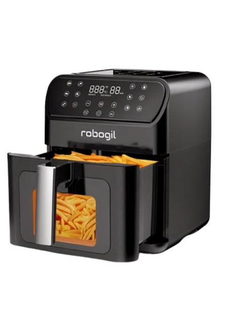 Robogil Air Fryer pro 6.5L LED Touch Screen, Digital Control Panel Display1500 Watts