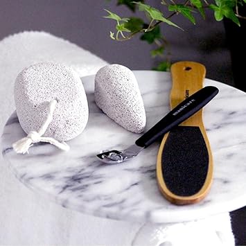 Manicare Pumice Stone For Eliminating Dry Skin Foot File Prevents And Removes Corns Calluses Cracked Heels Exfoliates Hard Dead Skin Pedicure Block Natural Pumice Smooths Skin Elbows And Knees - Image 4
