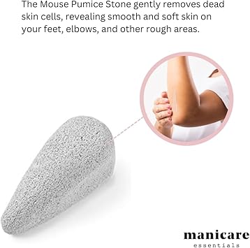 Manicare Pumice Stone For Eliminating Dry Skin Foot File Prevents And Removes Corns Calluses Cracked Heels Exfoliates Hard Dead Skin Pedicure Block Natural Pumice Smooths Skin Elbows And Knees - Image 3
