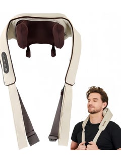 Generic Neck Massager with Heat, Shiatsu Massager for Neck, Back, Shoulder, Foot and Leg, Deep Tissue 3D Kneading Helps to Relax Muscles at Home and Car, Relieve Muscle Pain，Comfort Gifts for Women and Men (Beige)  - Image 1
