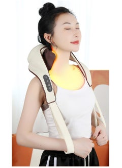 Generic Neck Massager with Heat, Shiatsu Massager for Neck, Back, Shoulder, Foot and Leg, Deep Tissue 3D Kneading Helps to Relax Muscles at Home and Car, Relieve Muscle Pain，Comfort Gifts for Women and Men (Beige)  - Image 3