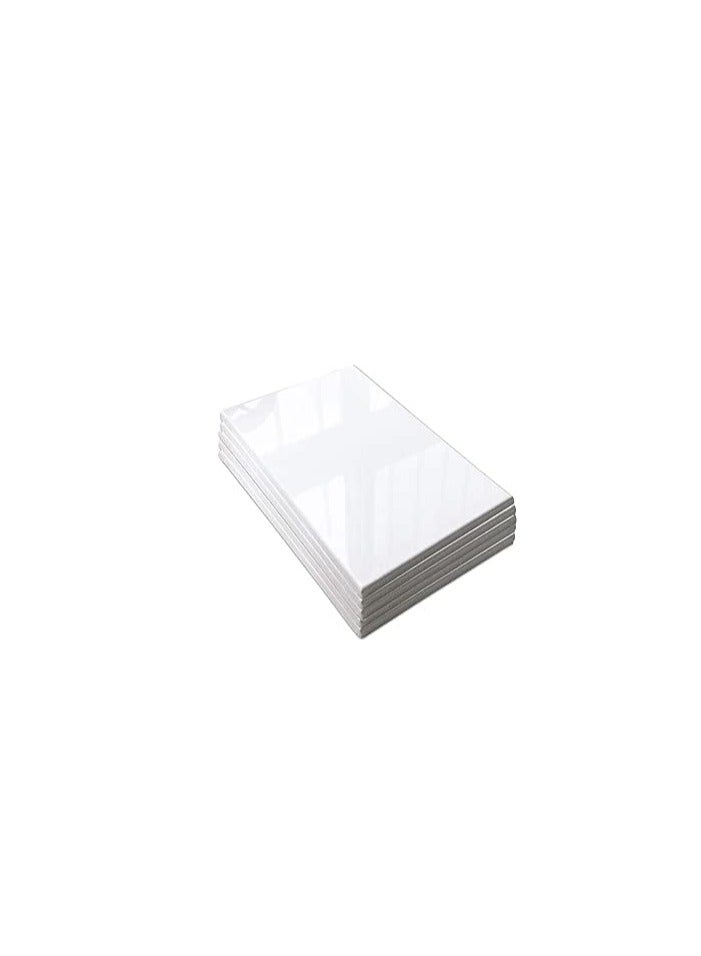 Terabyte 5 Piece Pre-stretched Blank Canvas Board 20x30 cm Cotton 280gsm White - Image 1