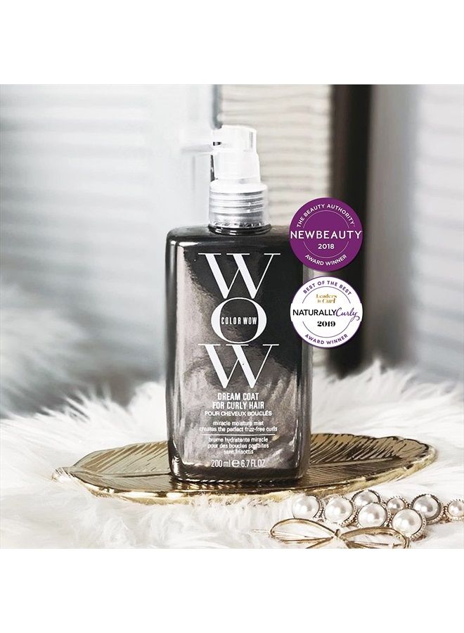 Color Wow Dream Coat للشعر المجعد - حل بخطوة واحدة لتجعيدات خالية من التجعد، رذاذ 3 في 1 يضيف الرطوبة، ويجمع التجعدات، ويقاوم التجعد؛ خفيف الوزن، غير مقرمش، غير دهني؛ تجعيدات 2a، 2b، 2c، 3a، 3b - Image 5