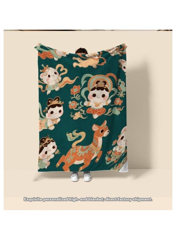 general Flannel thin blanket (warm and comfortable, suitable for sleep, gaming, dust removal and sandproof) 150cm*200cm - 460 - Image 1