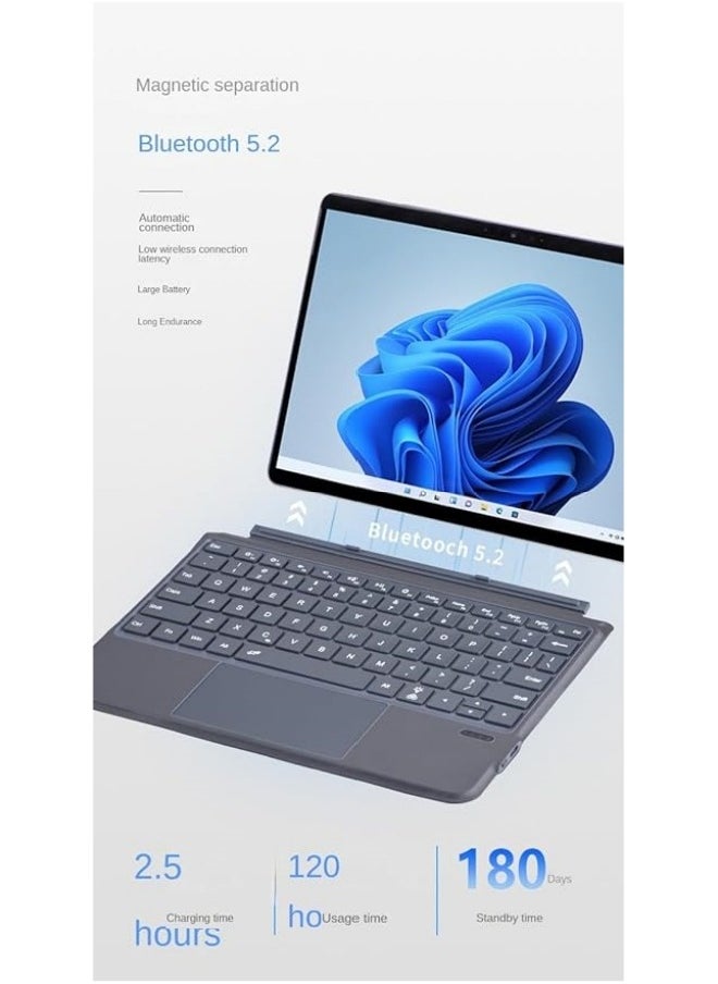 General - Touched Bluetooth Magnetic Keyboard Compatible with Surface Go 4/Go 3/Go 2 /Go Tablet, External wireless Bluetooth keyboard protective case - Image 1