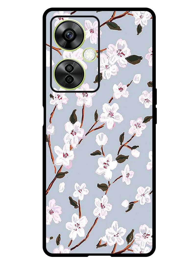 Theodor Protective Case Anti Scratch Shock Proof Bumper Cover For OnePlus Nord CE 3 Lite White Flower - Image 1