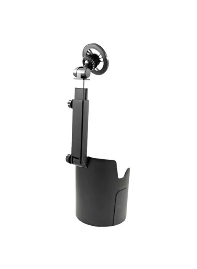 Tiknal TK-H108 Magnetic Cup Holder Car Phone Mount with Long Adjustable Arm, 360° Rotation, Expandable Cup Base & Protective Silicone Pad - Black - Image 2