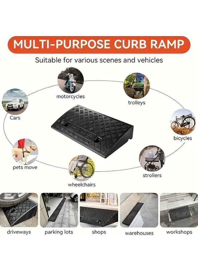 Two Piece Set Heavy Duty Non Slip Step Pad Grip Surface Ramp Cushion Threshold Mat - Image 5