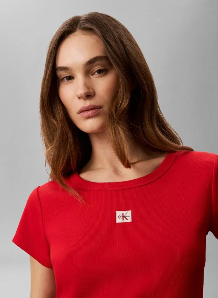Calvin Klein Jeans  Woven Label Baby T-Shirt for Women | Best Price UAE