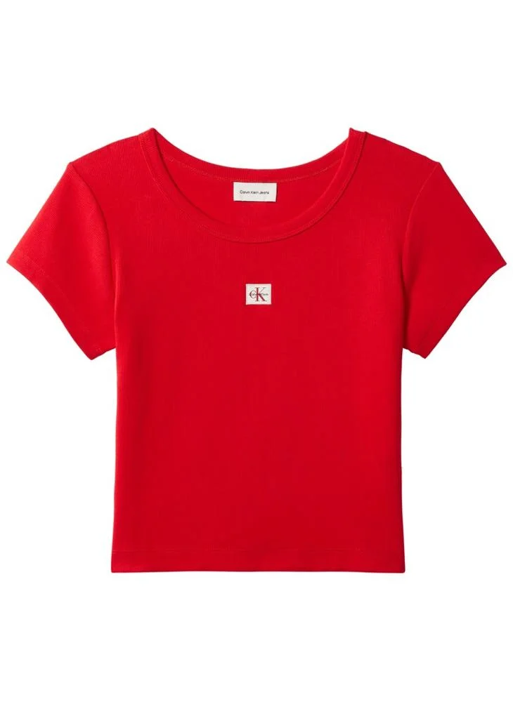 Calvin Klein Jeans  Woven Label Baby T-Shirt for Women | Best Price UAE