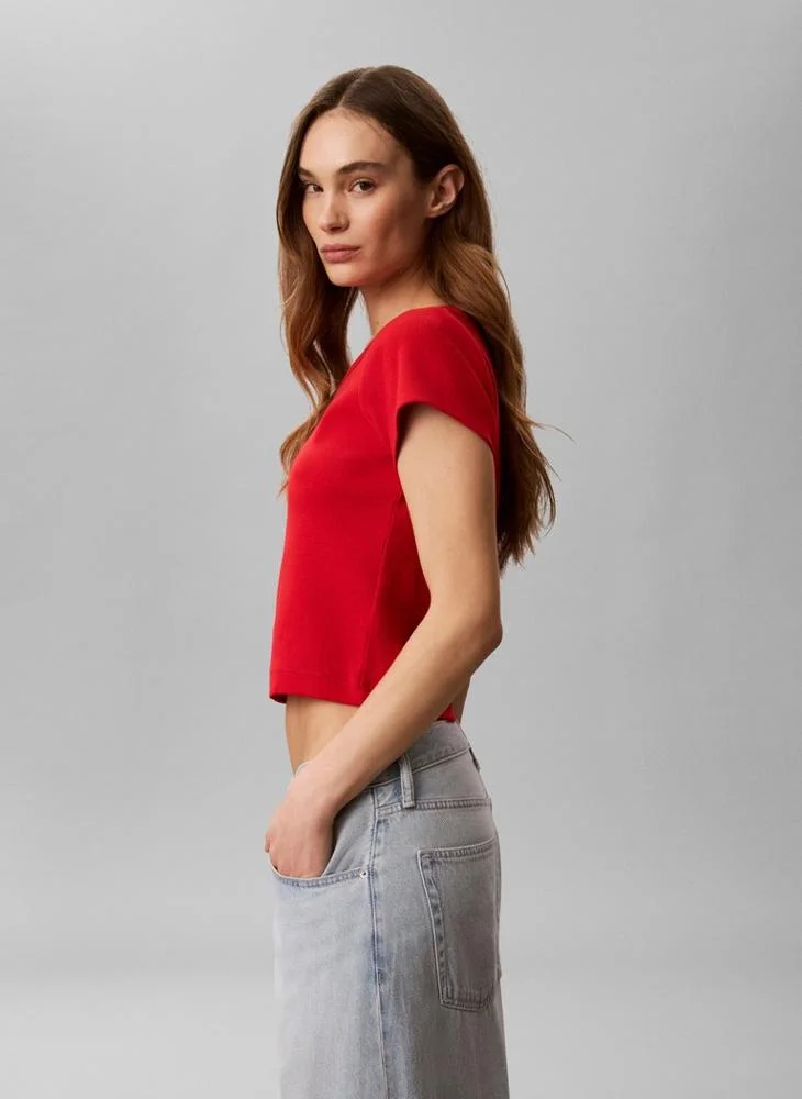 Calvin Klein Jeans  Woven Label Baby T-Shirt for Women | Best Price UAE