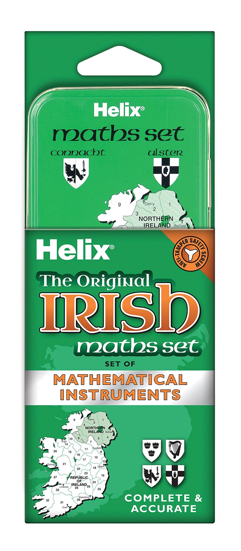 Helix B09000 Irish Designed Tin Box Maths Set - Image 5