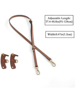 Eworld Stylish Leather Purse Strap Replacement for Crossbody or Shoulder Wear, Available in Packs of 1 or 2 (Brown)  - Image 2