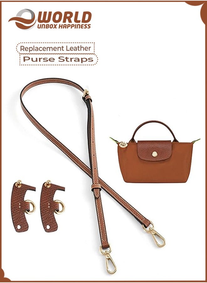 Eworld Stylish Leather Purse Strap Replacement for Crossbody or Shoulder Wear, Available in Packs of 1 or 2 (Brown)  - Image 1