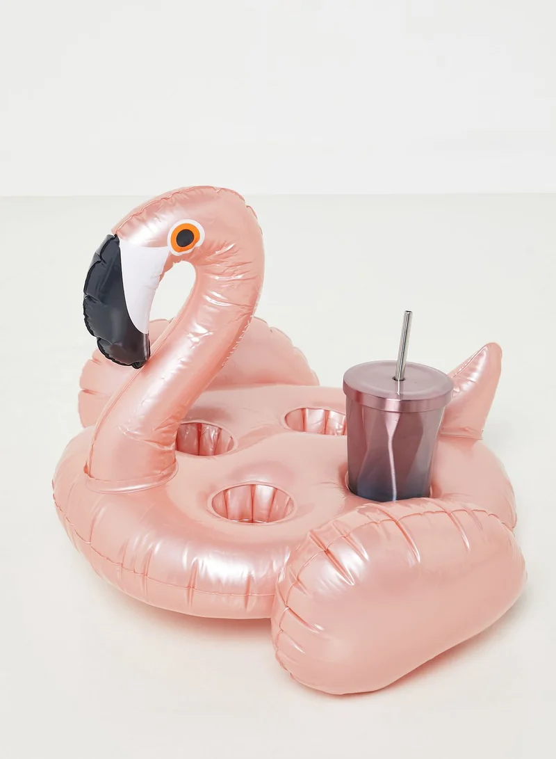 SUNNY LIFE Rose Gold Flamingo Float Drink Holder