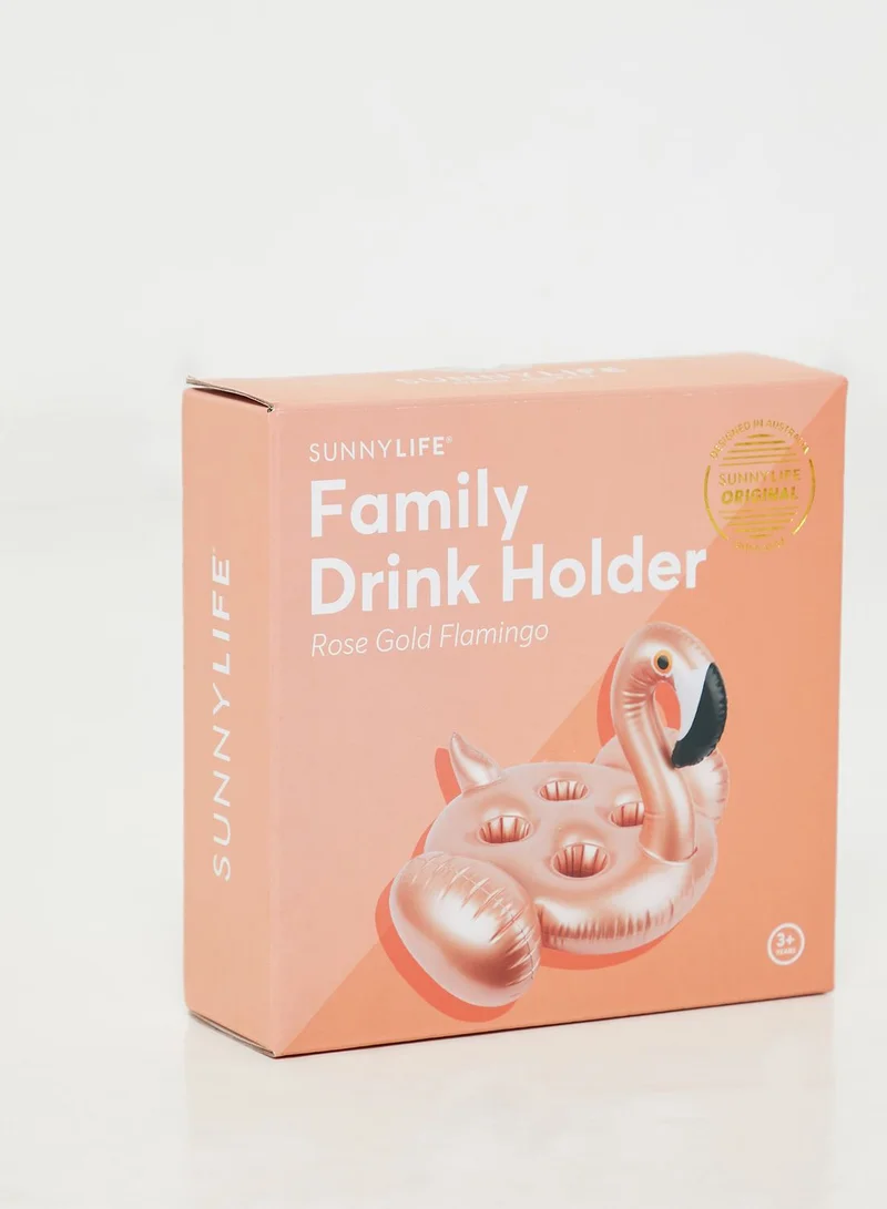 SUNNY LIFE Rose Gold Flamingo Float Drink Holder