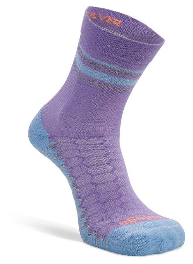 Balega Silver Mini Crew Performance Running Socks, Breathable-Moisture Wicking Style (1 Pair), Lavender, Medium - Image 5
