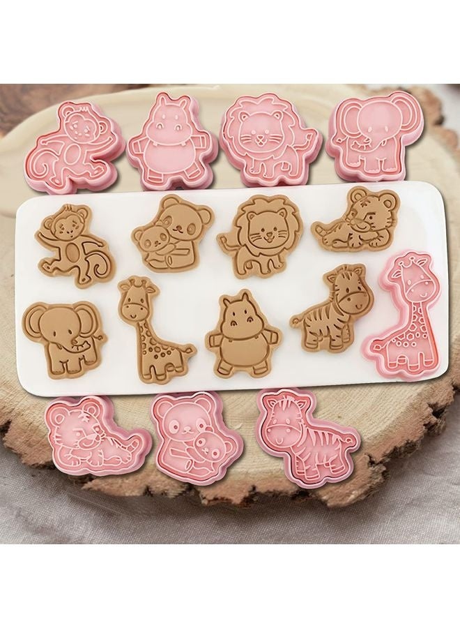 هومستر قطّاعات كوكي حيوانية مع طوابع بلاونجر، 8 قطع ثلاثية الأبعاد قطّاعات كوكي حيوانية لقوالب خبز الجبن المخلوطة بسكويت - Image 2