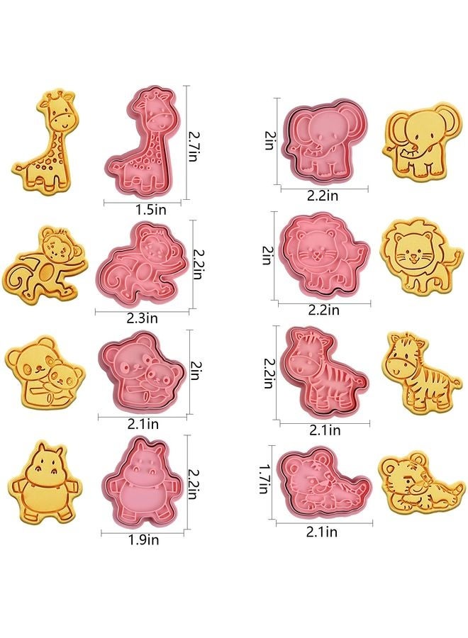 هومستر قطّاعات كوكي حيوانية مع طوابع بلاونجر، 8 قطع ثلاثية الأبعاد قطّاعات كوكي حيوانية لقوالب خبز الجبن المخلوطة بسكويت - Image 3