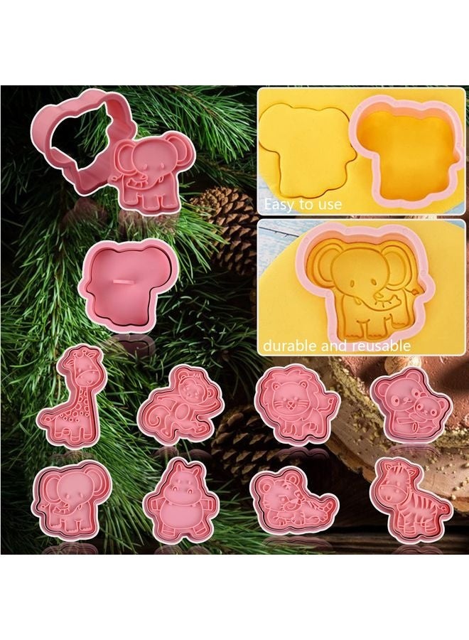 هومستر قطّاعات كوكي حيوانية مع طوابع بلاونجر، 8 قطع ثلاثية الأبعاد قطّاعات كوكي حيوانية لقوالب خبز الجبن المخلوطة بسكويت - Image 4