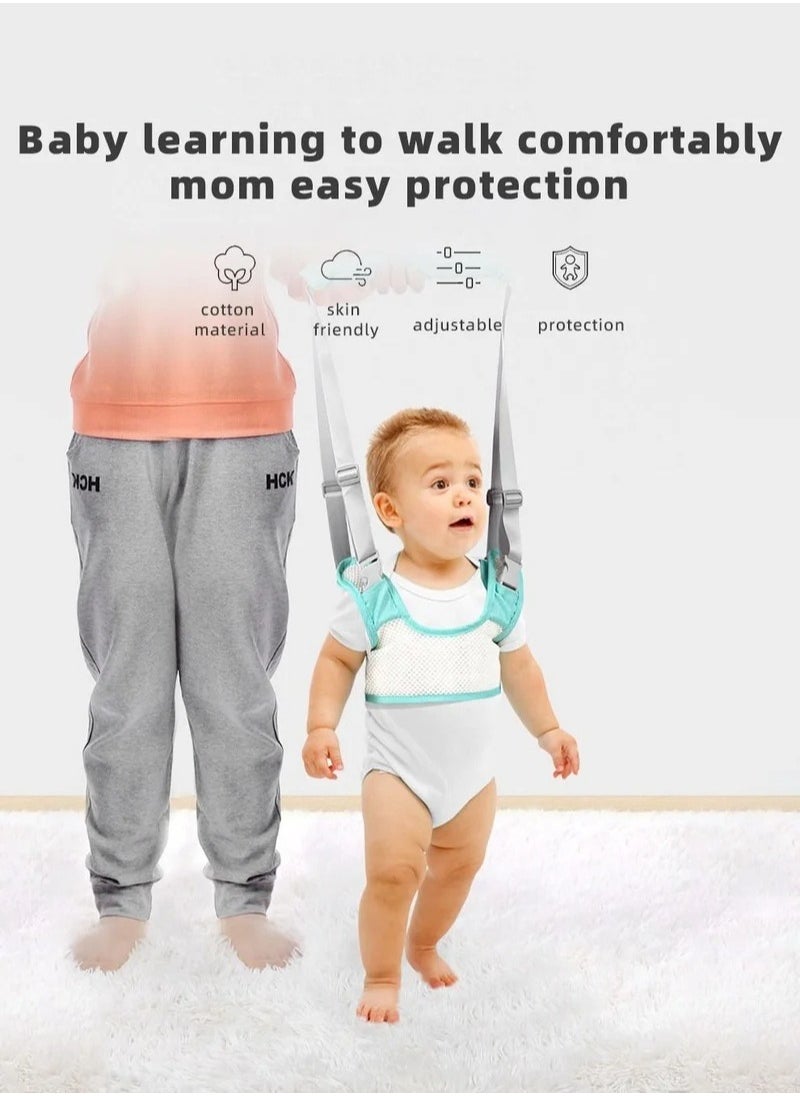 MIXDE Adjustable Baby Walking Harness With 1 Infant Anti Lost Wrist Link and 2 Knee Pads, Breathable Toddler Harnesses Assistant Belt For Learning Walk Easy-to-Wear to Boys Girls  - Image 1