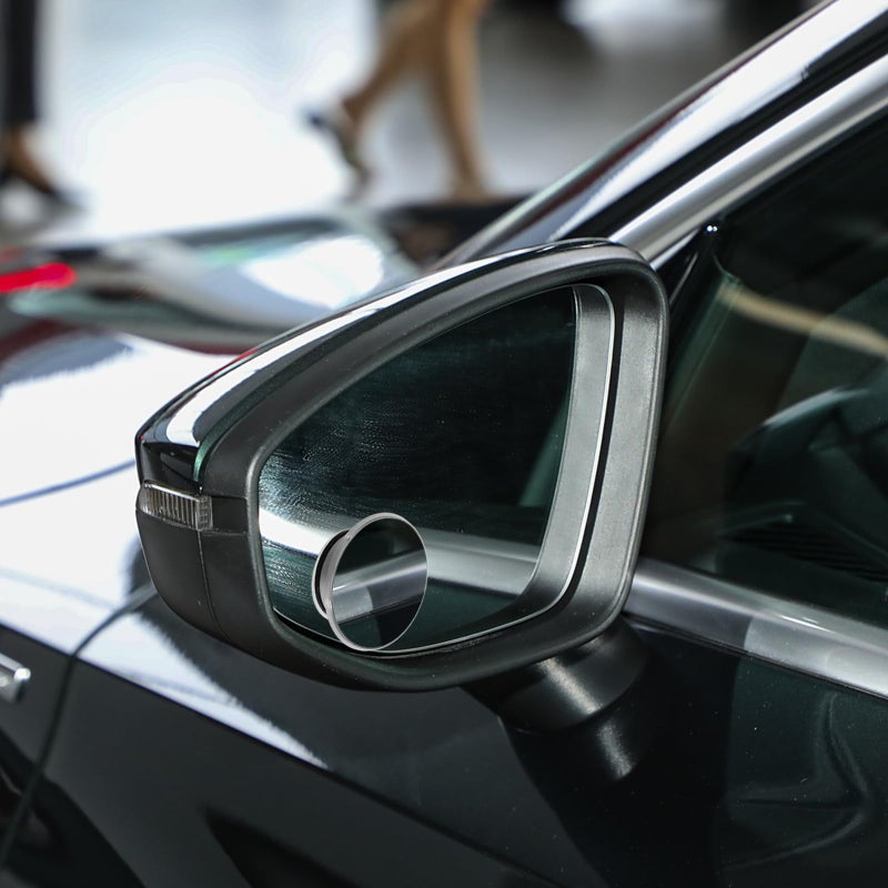 2Pcs Silver Round Convex Wide Angle Blind Spot Mirrors with Suction Cup for SUV Truck - Image 5