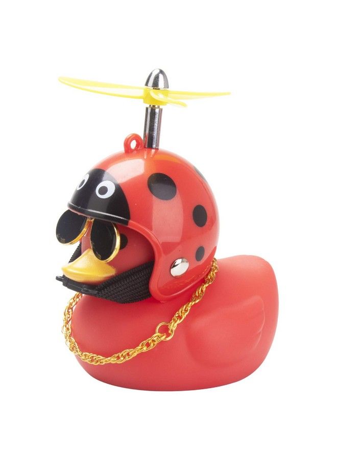 wonuu Rubber Duck Car Decoration Ornaments Duck Car Dashboard Decorations Cool Glasses Duck With Propeller Helmet (Rbeatlered) - Image 2