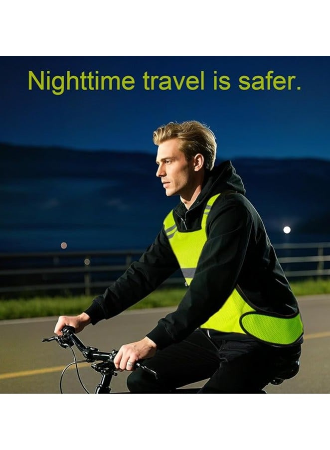 Running Vest for Jogging, Reflective High Visibility Vest, Breathable and Ultralight, Safety Vest for Men and Women, for Night Activities, Neon Yellow - Image 3