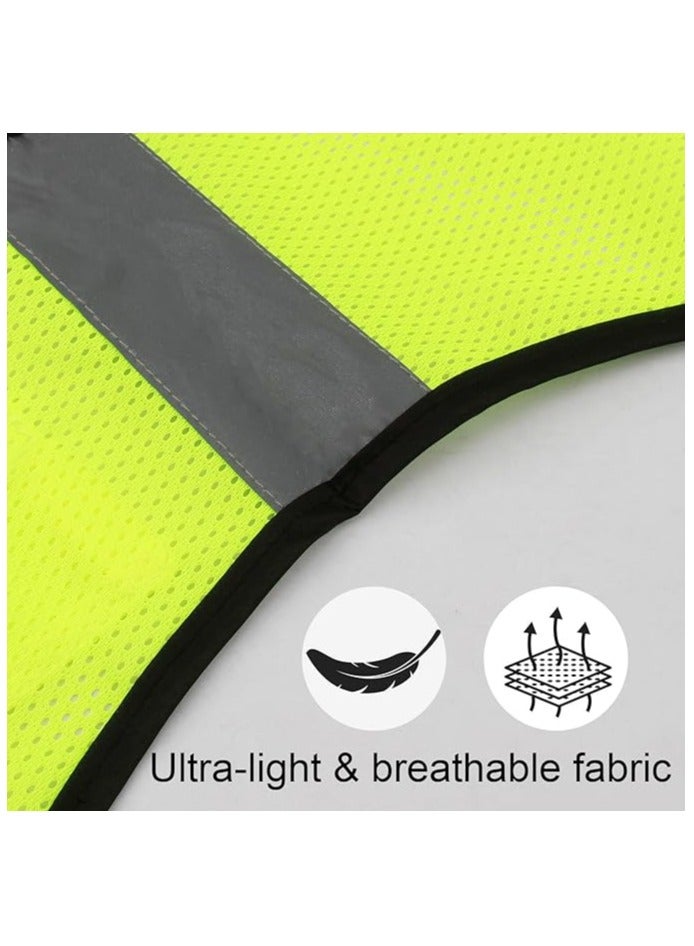 Running Vest for Jogging, Reflective High Visibility Vest, Breathable and Ultralight, Safety Vest for Men and Women, for Night Activities, Neon Yellow - Image 4