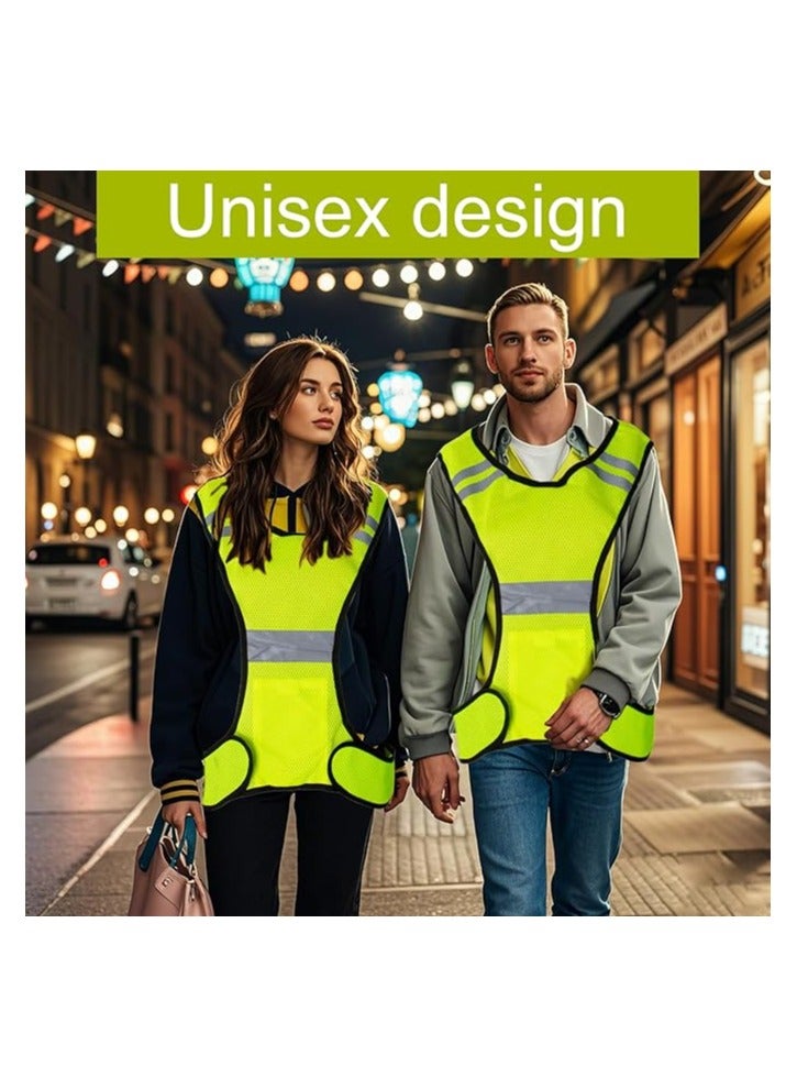 Running Vest for Jogging, Reflective High Visibility Vest, Breathable and Ultralight, Safety Vest for Men and Women, for Night Activities, Neon Yellow - Image 5