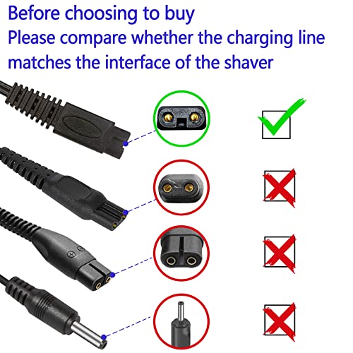 INVODA Electric Shaver Charge for SOLO Rechargeable Full Body Hair Trimmer Shaver and Groomer Replacement Charge Line 5V USB Shaver Power Cord (Charger+2 Cleaning Brushes) - Image 2