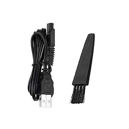 INVODA Electric Shaver Charge for SOLO Rechargeable Full Body Hair Trimmer Shaver and Groomer Replacement Charge Line 5V USB Shaver Power Cord (Charger+2 Cleaning Brushes) - Image 5