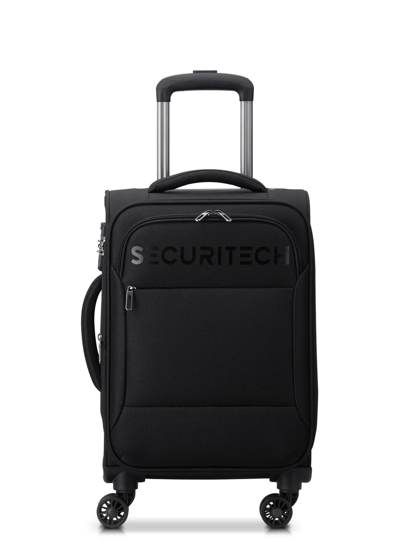 ديلسي Securitech Vanguard من ديلسي حقيبة سفر قابلة للتوسيع بعجلات مزدوجة طقم 3 قطع (كبير + متوسط + صغير) 55/70/82 سم – أسود