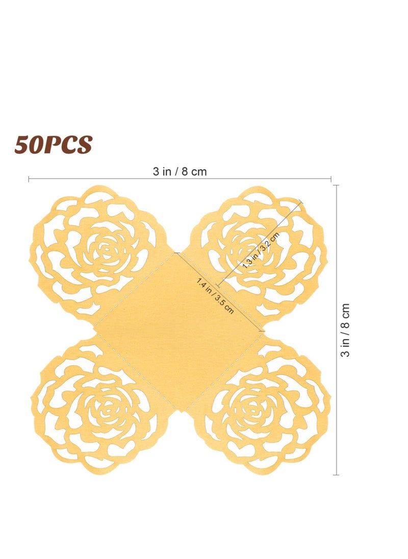 SYOSI - 50pcs Truffle Wrappers Chocolate Candy Cups,Chocolate Paper Candy Cups Baking Cups Truffle Wrappers Liners Cups for Shower Birthday Wedding Party - Image 1