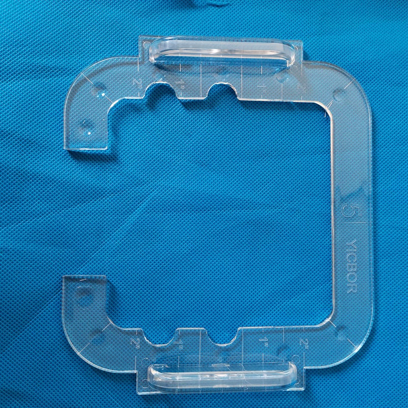 YICBOR 11pcs Quilting Template Series 5 + 1pcs Quilting Frame+ 9pcs Clear Quilting Embroidery Free Motion Echo Presser Foot Set - Image 4