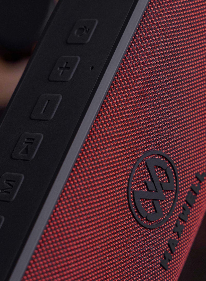 Maxwell Electronics Maxwell Maxbeat 60W Bluetooth Speaker - Portable HiFi, IPX6 Water Resistant, 12H Playtime, Deep Bass, Bluetooth 5.3, Type-C Fast Charging Speaker (Red)  - Image 3