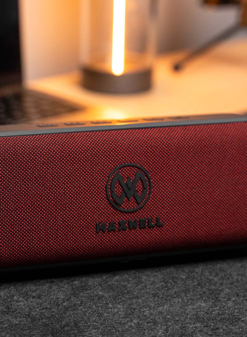 Maxwell Electronics Maxwell Maxbeat 60W Bluetooth Speaker - Portable HiFi, IPX6 Water Resistant, 12H Playtime, Deep Bass, Bluetooth 5.3, Type-C Fast Charging Speaker (Red)  - Image 5