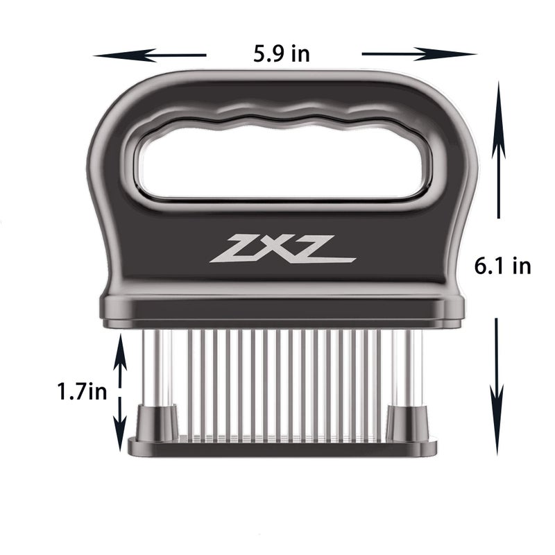 ZXZ Meat Tenderizer, 48 Stainless Steel Sharp Needle Blade, Heavy Duty Cooking Tool for Tenderizing Beef, Turkey, Chicken, Steak, Veal, Pork, Fish, Christmas Cooking Set - Image 2