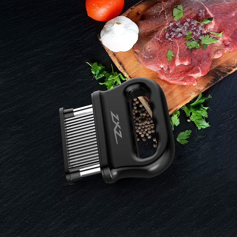 ZXZ Meat Tenderizer, 48 Stainless Steel Sharp Needle Blade, Heavy Duty Cooking Tool for Tenderizing Beef, Turkey, Chicken, Steak, Veal, Pork, Fish, Christmas Cooking Set - Image 5
