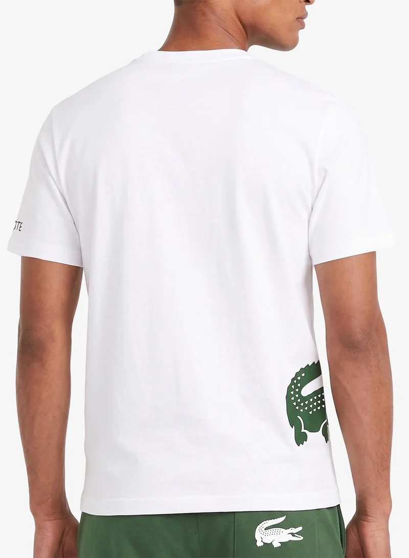 LACOSTE Printed Cotton Loungewear T-Shirt